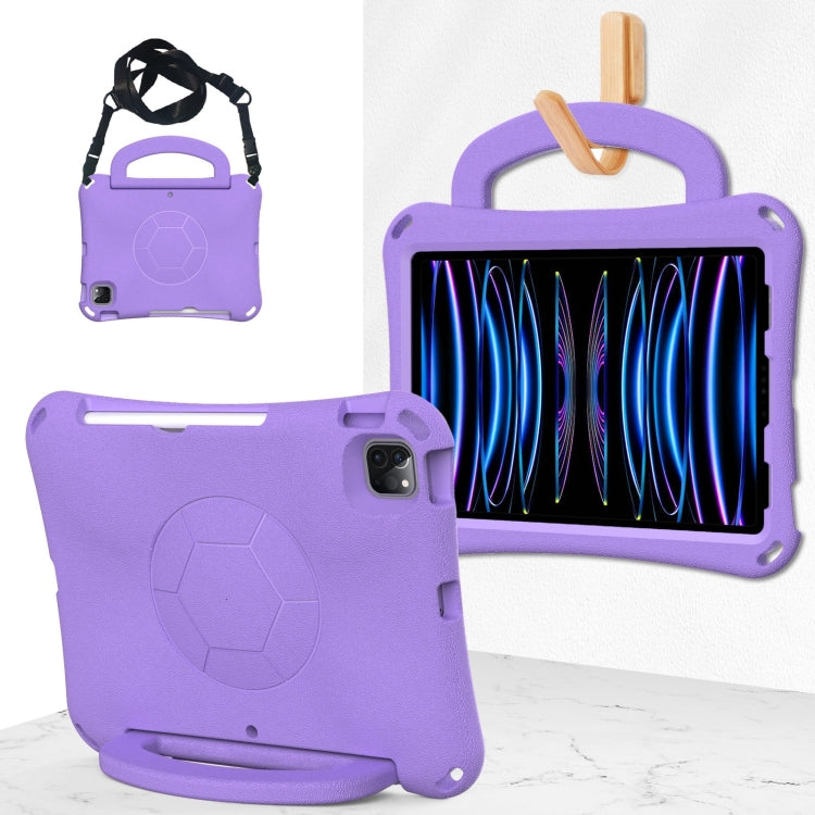 For iPad Pro 11 2018/2020/2021/2022 Handle Football Shaped EVA Shockproof Tablet Case(Light Purple) - More iPad Cases by buy2fix | Online Shopping UK | buy2fix