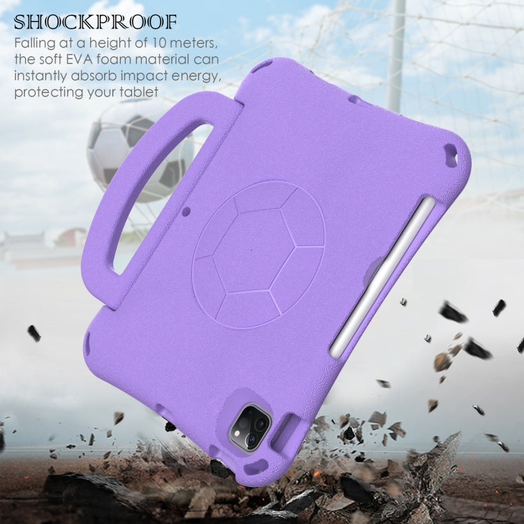 For iPad Pro 11 2018/2020/2021/2022 Handle Football Shaped EVA Shockproof Tablet Case(Light Purple) - More iPad Cases by buy2fix | Online Shopping UK | buy2fix