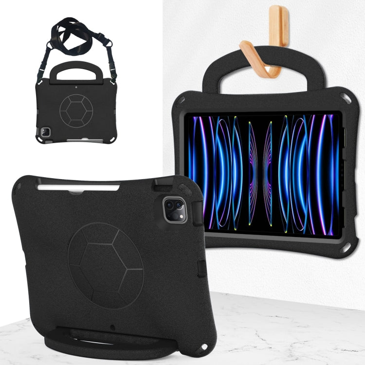 For iPad Pro 11 2018/2020/2021/2022 Handle Football Shaped EVA Shockproof Tablet Case(Black) - More iPad Cases by buy2fix | Online Shopping UK | buy2fix