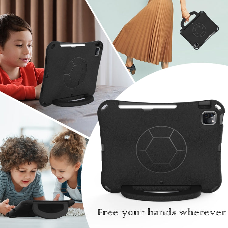 For iPad Pro 11 2018/2020/2021/2022 Handle Football Shaped EVA Shockproof Tablet Case(Black) - More iPad Cases by buy2fix | Online Shopping UK | buy2fix
