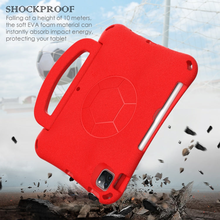 For iPad Pro 11 2018/2020/2021/2022 Handle Football Shaped EVA Shockproof Tablet Case(Red) - More iPad Cases by buy2fix | Online Shopping UK | buy2fix