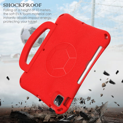 For iPad Pro 11 2018/2020/2021/2022 Handle Football Shaped EVA Shockproof Tablet Case(Red) - More iPad Cases by buy2fix | Online Shopping UK | buy2fix