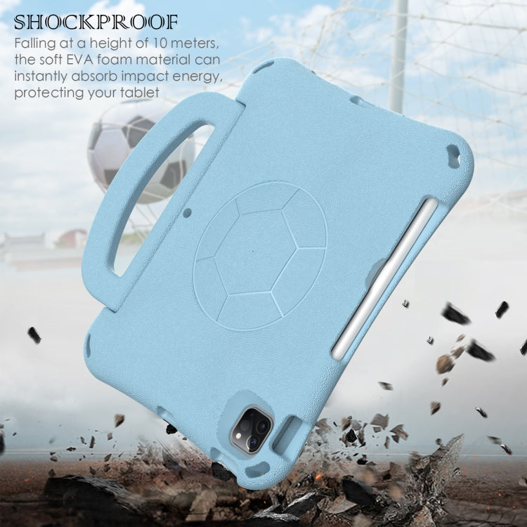 For iPad Pro 11 2018/2020/2021/2022 Handle Football Shaped EVA Shockproof Tablet Case(Light Blue) - More iPad Cases by buy2fix | Online Shopping UK | buy2fix