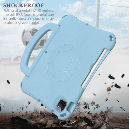 For iPad Pro 11 2018/2020/2021/2022 Handle Football Shaped EVA Shockproof Tablet Case(Light Blue) - More iPad Cases by buy2fix | Online Shopping UK | buy2fix