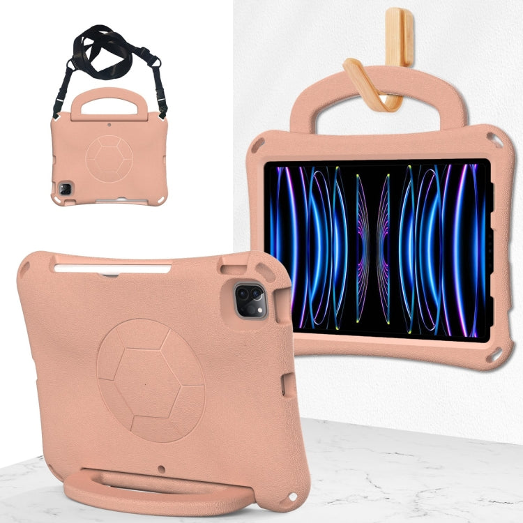 For iPad Pro 11 2018/2020/2021/2022 Handle Football Shaped EVA Shockproof Tablet Case(Light Pink) - More iPad Cases by buy2fix | Online Shopping UK | buy2fix