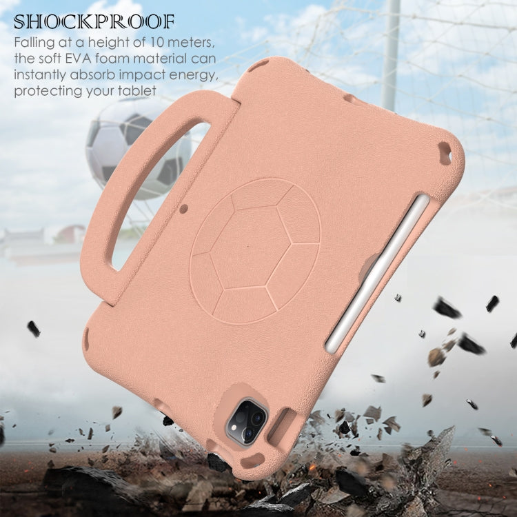 For iPad Pro 11 2018/2020/2021/2022 Handle Football Shaped EVA Shockproof Tablet Case(Light Pink) - More iPad Cases by buy2fix | Online Shopping UK | buy2fix