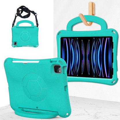 For iPad Pro 11 2018/2020/2021/2022 Handle Football Shaped EVA Shockproof Tablet Case(Mint  Green) - More iPad Cases by buy2fix | Online Shopping UK | buy2fix