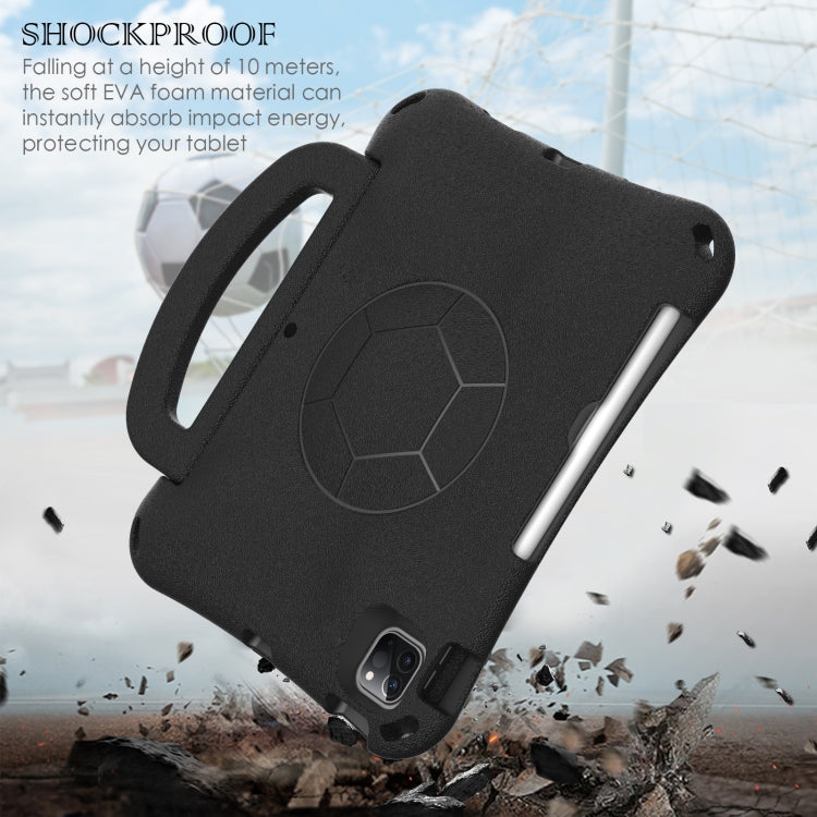 For iPad Air 10.9 2022 / 2020 Handle Football Shaped EVA Shockproof Tablet Case(Black) - More iPad Cases by buy2fix | Online Shopping UK | buy2fix