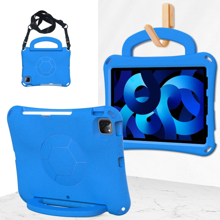 For iPad Air 10.9 2022 / 2020 Handle Football Shaped EVA Shockproof Tablet Case(Blue) - More iPad Cases by buy2fix | Online Shopping UK | buy2fix
