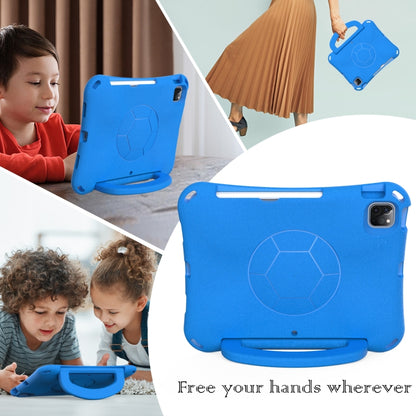For iPad Air 10.9 2022 / 2020 Handle Football Shaped EVA Shockproof Tablet Case(Blue) - More iPad Cases by buy2fix | Online Shopping UK | buy2fix