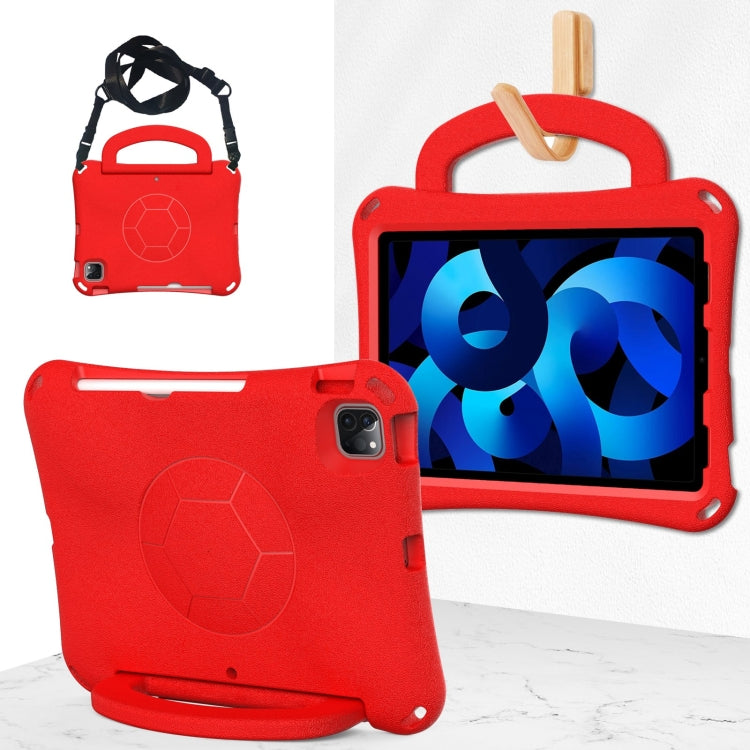 For iPad Air 10.9 2022 / 2020 Handle Football Shaped EVA Shockproof Tablet Case(Red) - More iPad Cases by buy2fix | Online Shopping UK | buy2fix