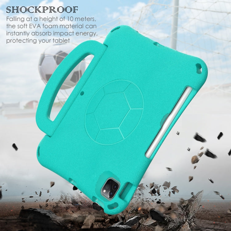 For iPad Air 10.9 2022 / 2020 Handle Football Shaped EVA Shockproof Tablet Case(Mint  Green) - More iPad Cases by buy2fix | Online Shopping UK | buy2fix