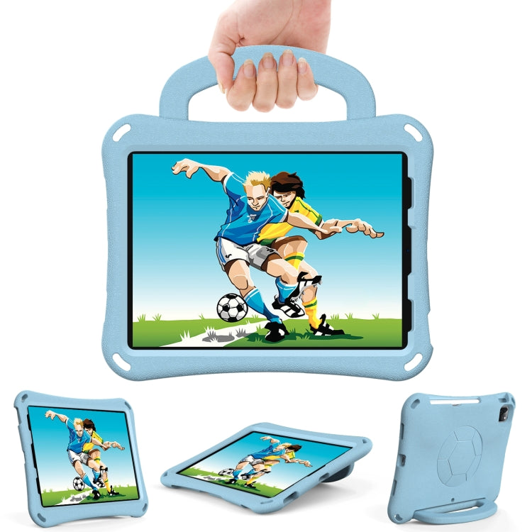 For iPad Air 11 2024 Handle Football Shaped EVA Shockproof Tablet Case(Light Blue) - iPad Air 11 2024 Cases by buy2fix | Online Shopping UK | buy2fix