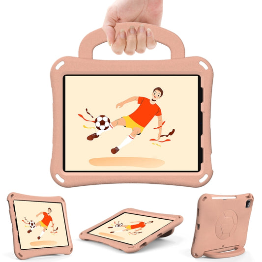 For iPad Pro 11 2025 / 2024 Handle Football Shaped EVA Shockproof Tablet Case(Light Pink) by buy2fix