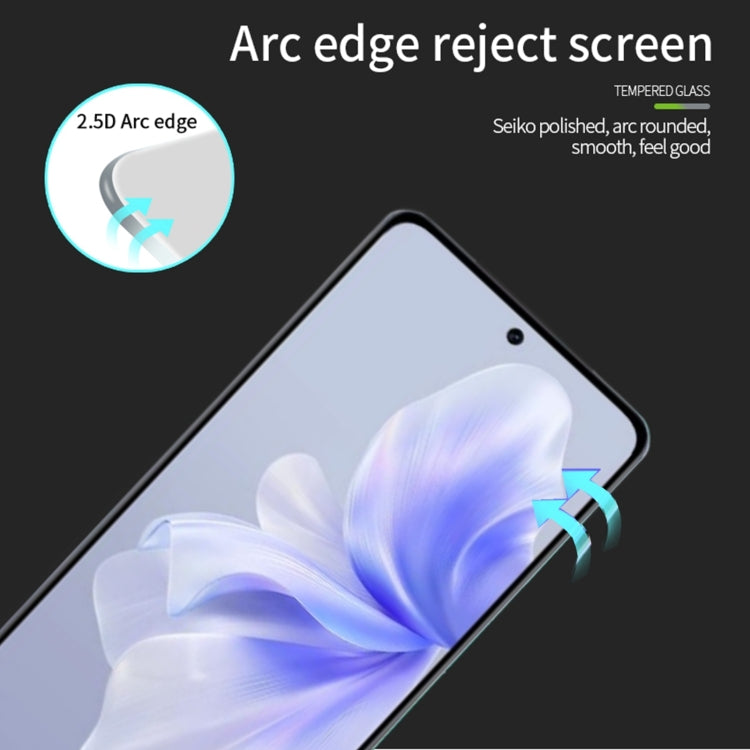 For vivo S18e MOFI 9H 2.5D Full Screen Tempered Glass Film(Black) - vivo Tempered Glass by MOFI | Online Shopping UK | buy2fix