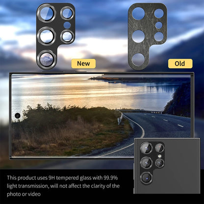 For Samsung Galaxy S24 Ultra 5G ENKAY Hat-Prince 9H Rear Camera Lens Aluminium Alloy Tempered Glass Film(Silver) by ENKAY