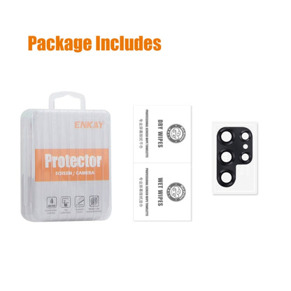 For Samsung Galaxy S24 Ultra 5G ENKAY Hat-Prince 9H Rear Camera Lens Aluminium Alloy Tempered Glass Film(Black) by ENKAY