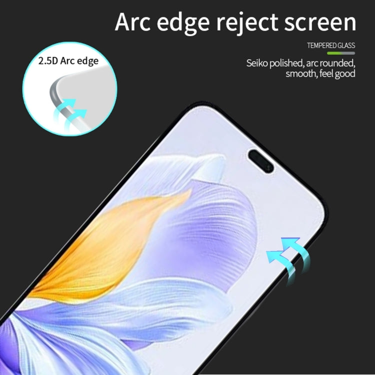 For Honor X60i PINWUYO 9H 2.5D Full Screen Tempered Glass Film(Black) - Honor Tempered Glass by PINWUYO | Online Shopping UK | buy2fix