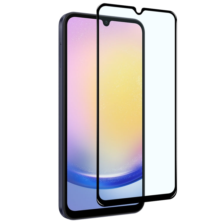 For Samsung Galaxy A25 5G NORTHJO A++ Screen Protector Full Glue Silk Printing Tempered Glass Film(Black) - Galaxy Tempered Glass by NORTHJO | Online Shopping UK | buy2fix