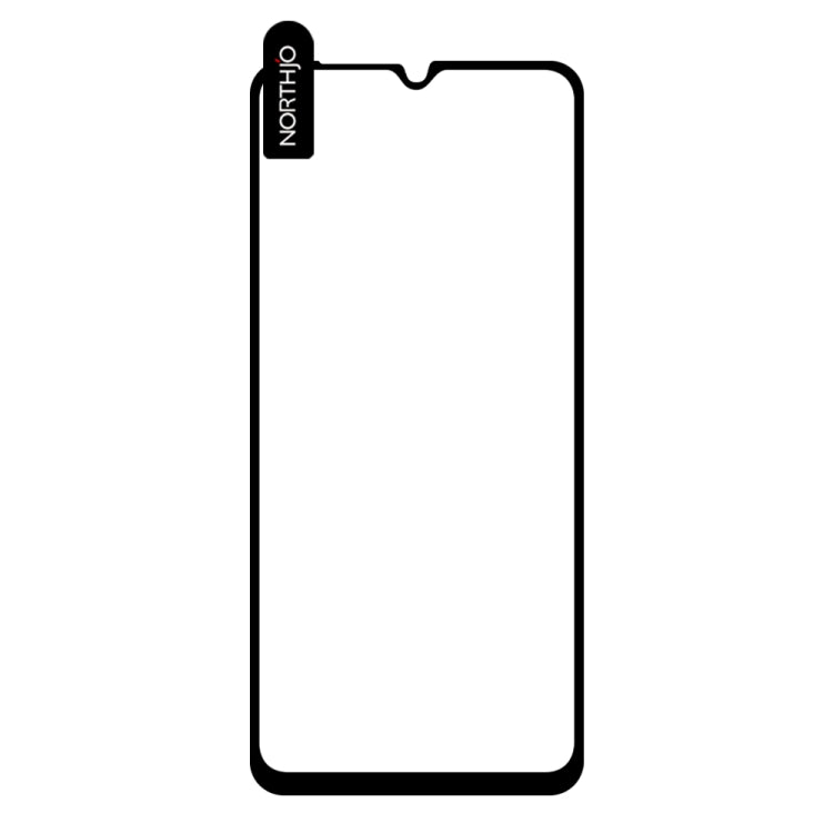 For Samsung Galaxy A04 4G / A04s 4G NORTHJO A++ Screen Protector Full Glue Silk Printing Tempered Glass Film(Black) - Galaxy Tempered Glass by NORTHJO | Online Shopping UK | buy2fix