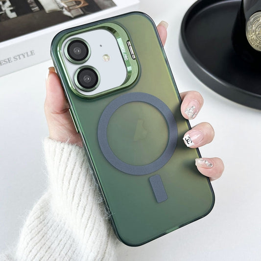 For iPhone 11 MagSafe Lens Holder PC Hybrid TPU Phone Case(Green) - iPhone 11 Cases by buy2fix | Online Shopping UK | buy2fix