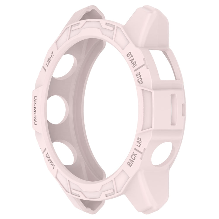 For Garmin Quatix 7 Pro Armored Hollow Half Pack TPU Watch Protective Case(Pink) by buy2fix