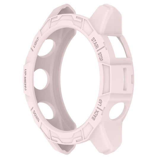 For Garmin Quatix 7 Pro Armored Hollow Half Pack TPU Watch Protective Case(Pink) by buy2fix