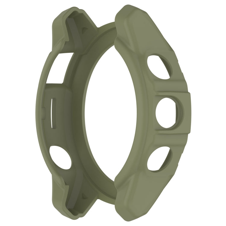 For Garmin Quatix 7 Pro Armored Hollow Half Pack TPU Watch Protective Case(Green) by buy2fix