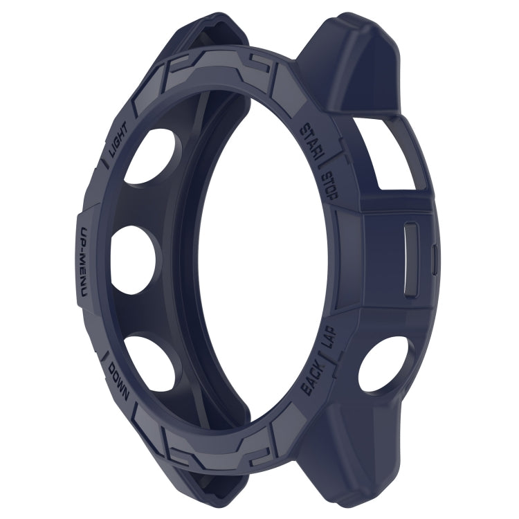 For Garmin Quatix 7 Pro Armored Hollow Half Pack TPU Watch Protective Case(Blue) by buy2fix