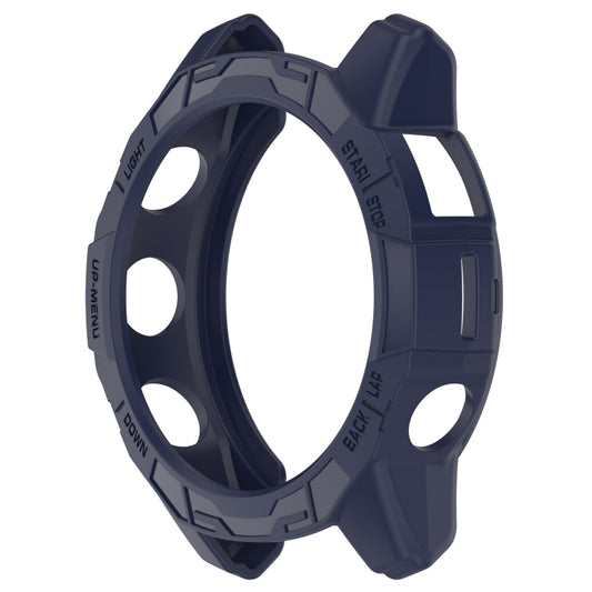 For Garmin Quatix 7 Pro Armored Hollow Half Pack TPU Watch Protective Case(Blue) by buy2fix