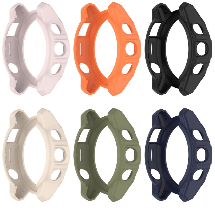 For Garmin Quatix 7 Pro Armored Hollow Half Pack TPU Watch Protective Case(Pink) by buy2fix