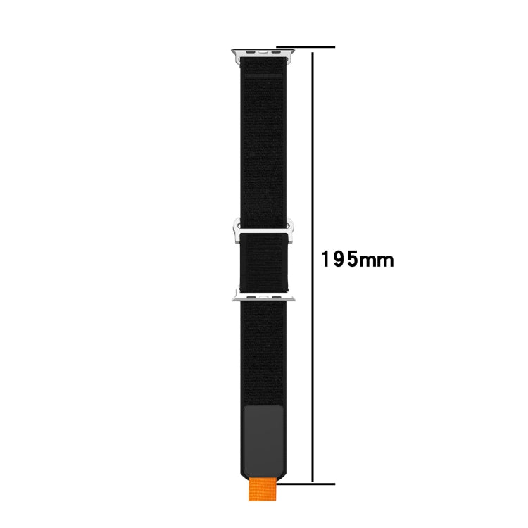 For Apple Watch Ultra 2 49mm Double Hook and Loop Faster Nylon Watch Band(Blue+Grey) by buy2fix