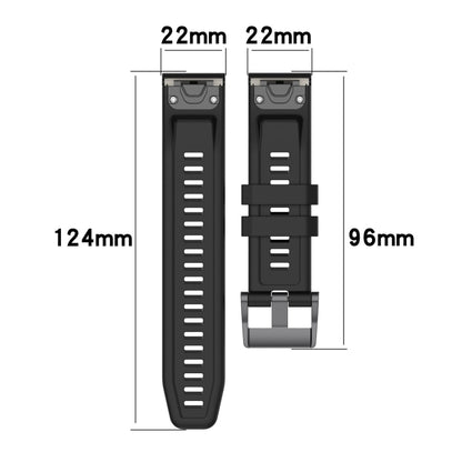 For Garmin Forerunner 965 / 955 / 945 / 935 Solid Color Black Buckle Silicone Quick Release Watch Band(Gray) - Watch Bands by buy2fix | Online Shopping UK | buy2fix