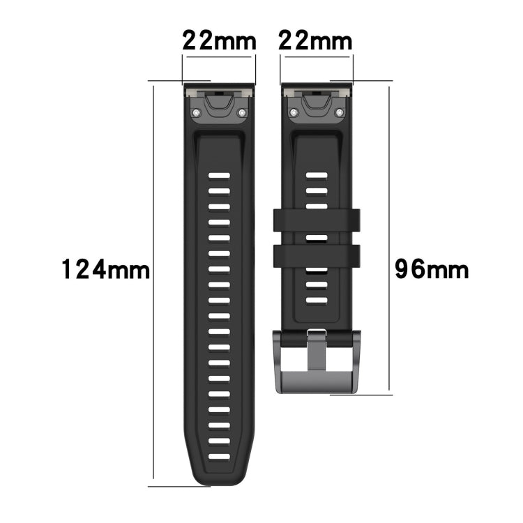 For Garmin Forerunner 965 / 955 / 945 / 935 Solid Color Black Buckle Silicone Quick Release Watch Band(Yellow) - Watch Bands by buy2fix | Online Shopping UK | buy2fix
