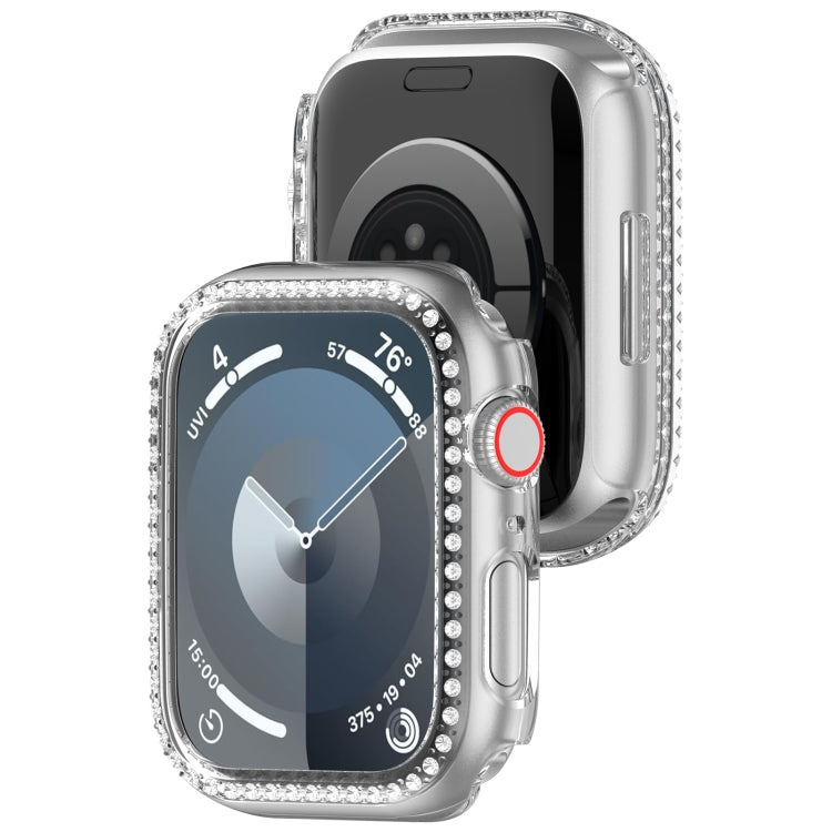 For Apple Watch SE 2025 / 2023 44mm Diamond Hollow PC Watch Case(Transparent) by buy2fix