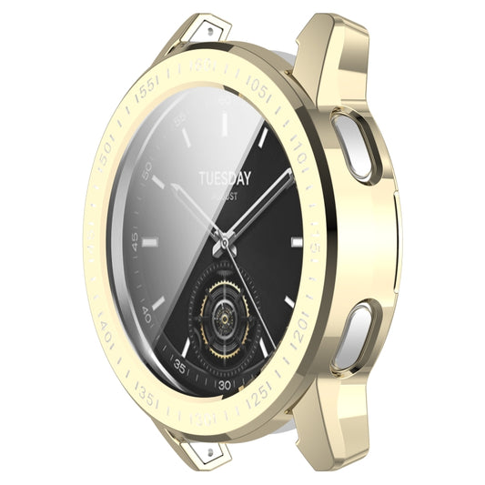 For Xiaomi Watch S3 Full Package TPU Electroplated Watch Protective Case(Light Gold) by buy2fix