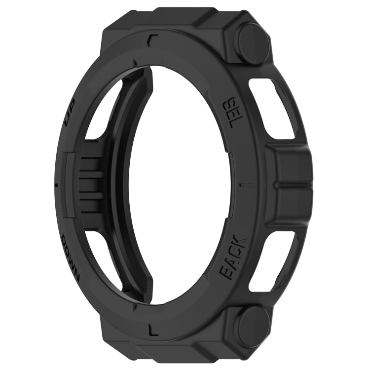 For Amazfit Active Edge A2212 Armored Hollow Half Pack TPU Watch Protective Case(Black) by buy2fix