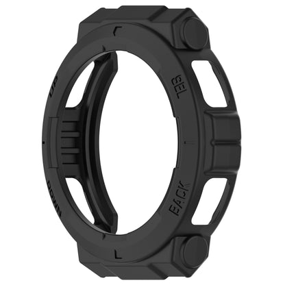 For Amazfit Active Edge A2212 Armored Hollow Half Pack TPU Watch Protective Case(Black) by buy2fix