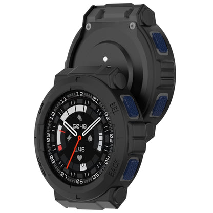 For Amazfit Active Edge A2212 Armored Hollow Half Pack TPU Watch Protective Case(Black) by buy2fix