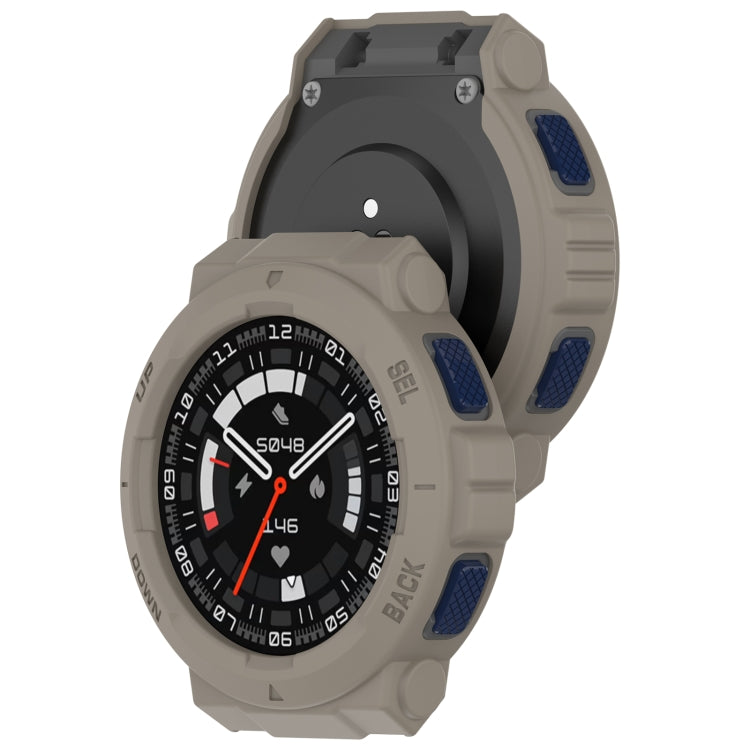 For Amazfit Active Edge A2212 Armored Hollow Half Pack TPU Watch Protective Case(Malmstone) by buy2fix