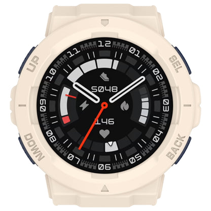 For Amazfit Active Edge A2212 Armored Hollow Half Pack TPU Watch Protective Case(Starlight) by buy2fix