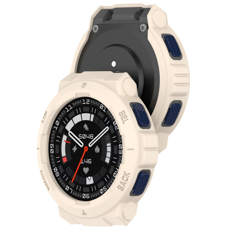 For Amazfit Active Edge A2212 Armored Hollow Half Pack TPU Watch Protective Case(Starlight) by buy2fix