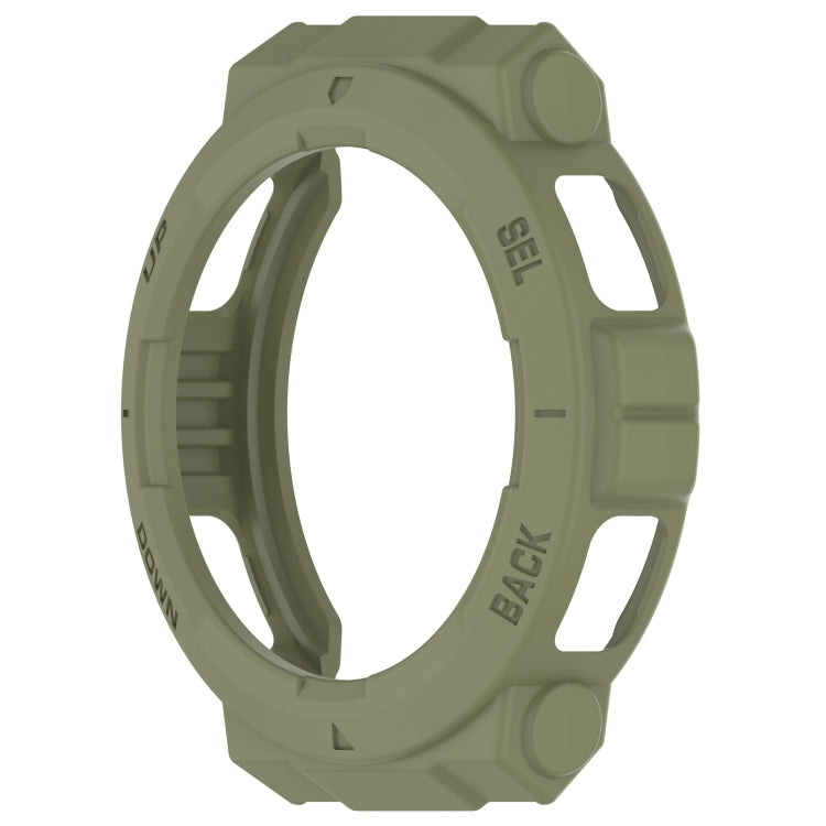 For Amazfit Active Edge A2212 Armored Hollow Half Pack TPU Watch Protective Case(Green) by buy2fix