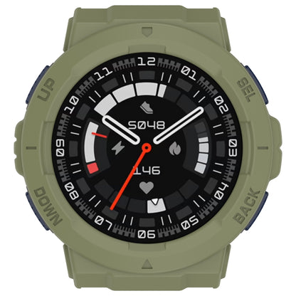 For Amazfit Active Edge A2212 Armored Hollow Half Pack TPU Watch Protective Case(Green) by buy2fix