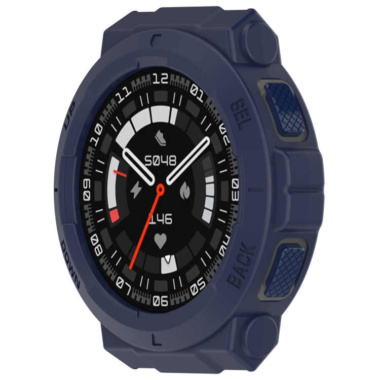 For Amazfit Active Edge A2212 Armored Hollow Half Pack TPU Watch Protective Case(Blue) by buy2fix