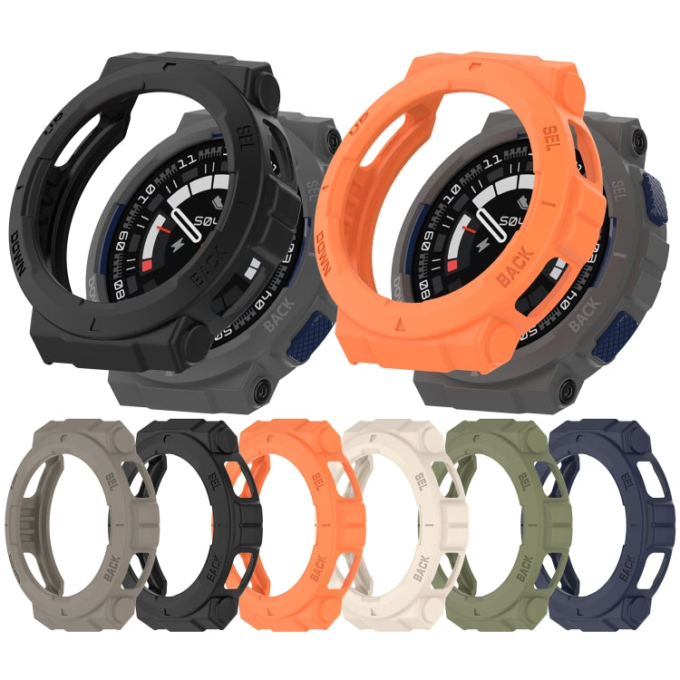 For Amazfit Active Edge A2212 Armored Hollow Half Pack TPU Watch Protective Case(Orange) by buy2fix