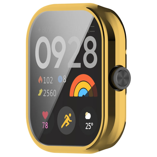 For Redmi Watch 4 Full Package TPU Electroplated Watch Protective Case(Gold) by buy2fix