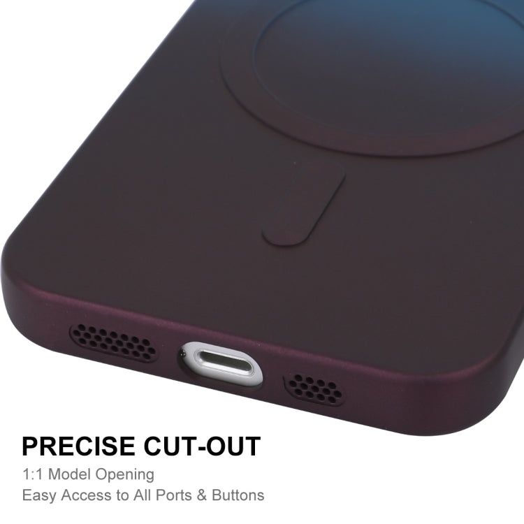 For iPhone 13 Pro Max ENKAY Hat-Prince MagSafe Rainbow Gradient Silicone Phone Case with Lens Film(Purple Blue) by ENKAY