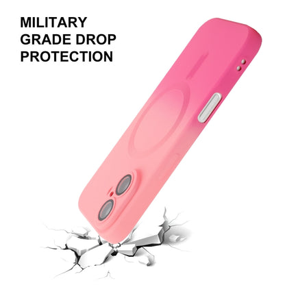 For iPhone 16 Plus ENKAY Hat-Prince MagSafe Rainbow Gradient Silicone Phone Case with Lens Film(Purple Blue) by ENKAY