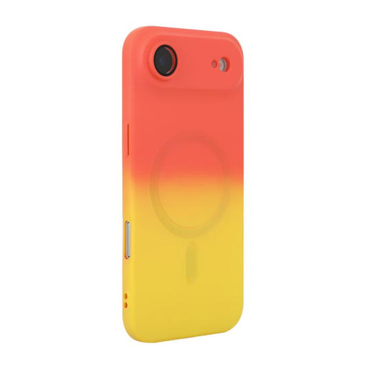 For iPhone Air ENKAY Hat-Prince MagSafe Rainbow Gradient Silicone Phone Case with Lens Film(Orange Yellow) - iPhone Air Cases by ENKAY | Online Shopping UK | buy2fix